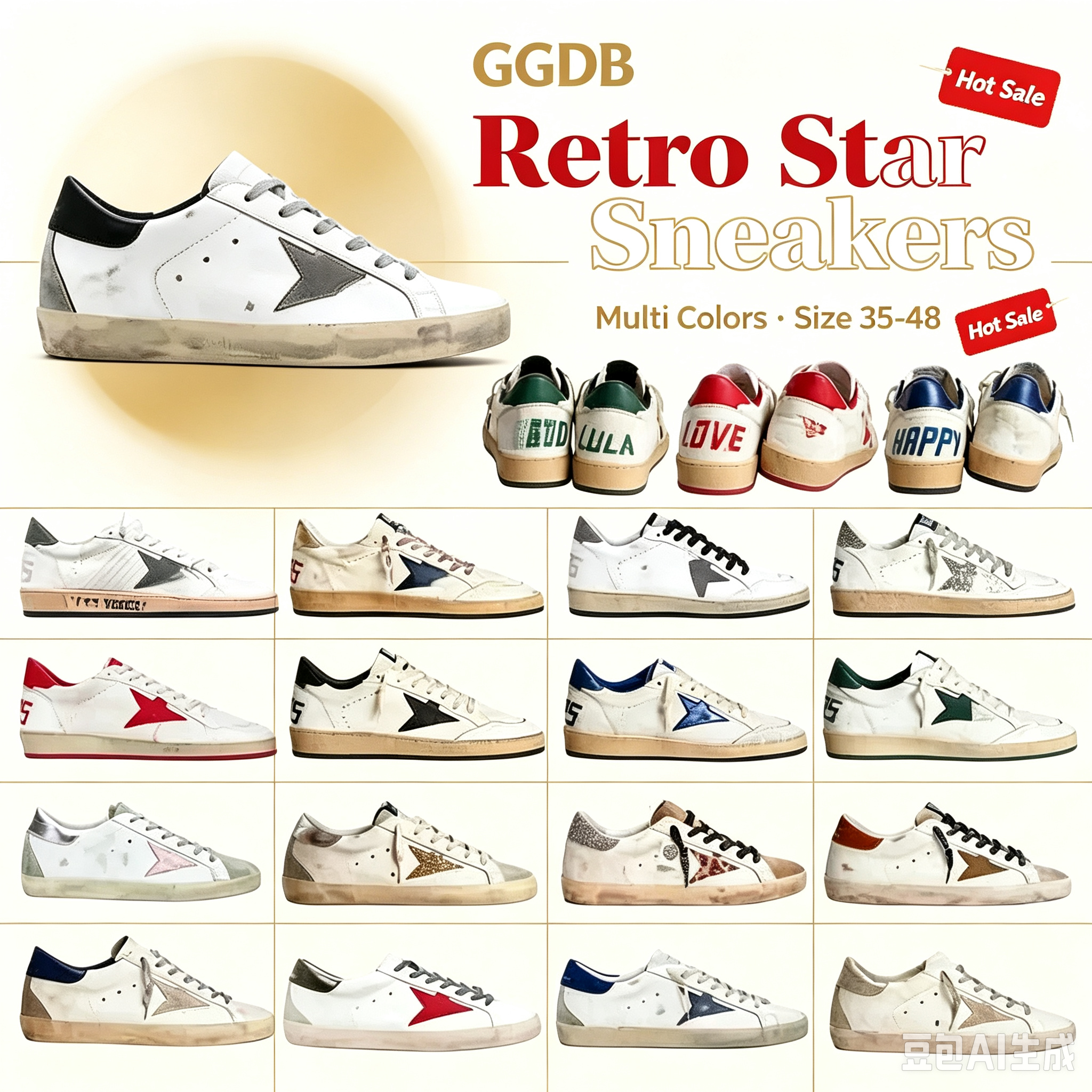 2026 Designer Loafers Sneakers Super-star S Shoes Leather Italy Dirty Old Shoe Brand Women Men Black White Ball Casual Star Trainers with box 35-46