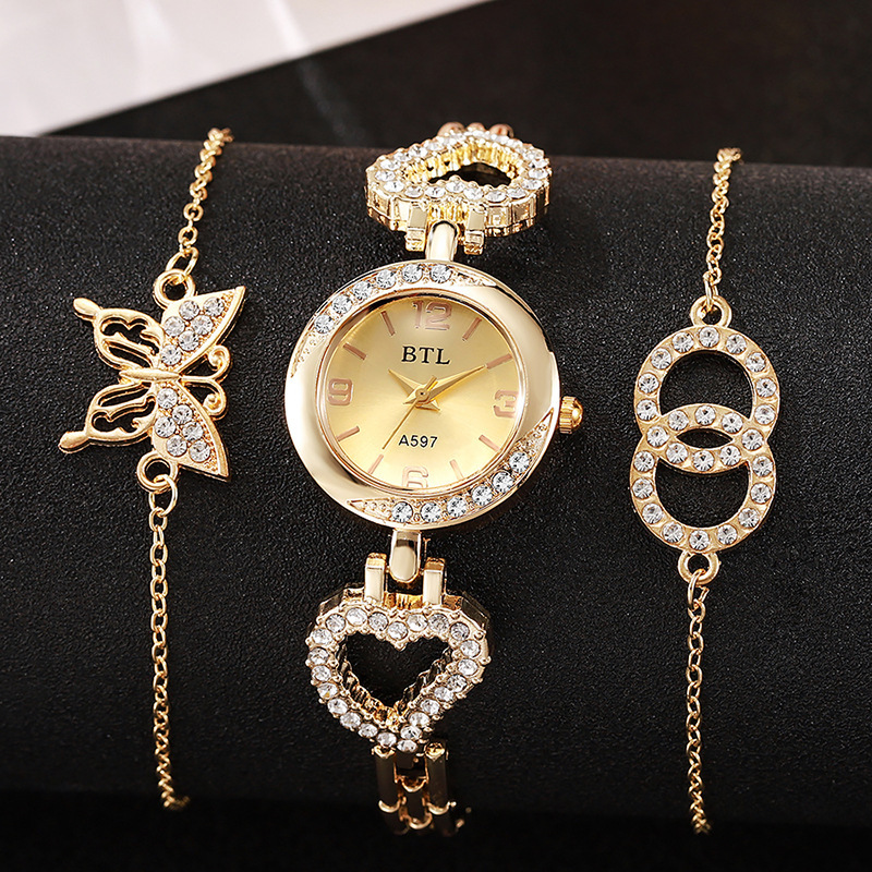 Womens Designer Luxury Jewelry Watch Necklace Set Small Dial Accessories Diamond Inlay High-end Elegant Fashion Accessories Exquisite Design Daily W