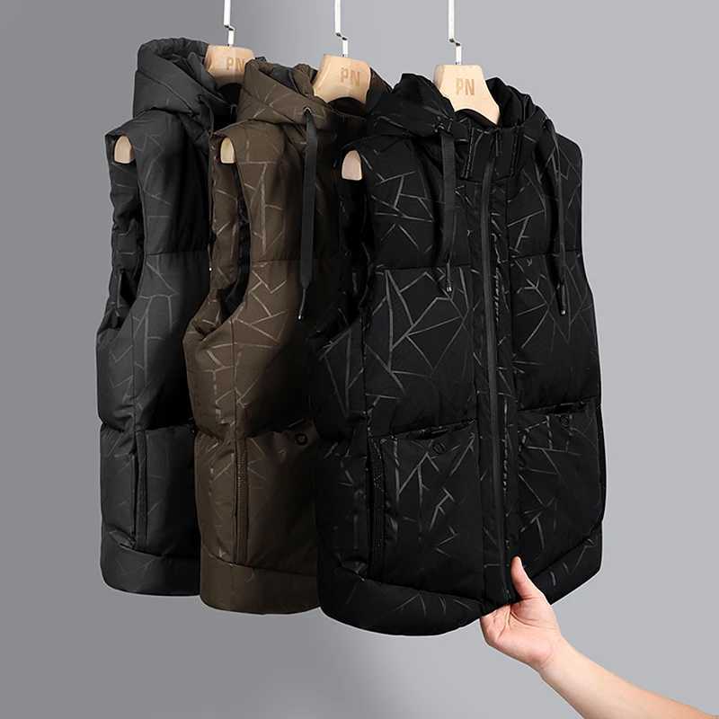 Men Clothing Waistcoat Sveless Coat Man Winter Warn Brand Vests New Mens Hood Vest Down Vests Men Sveless Jacket Vests Q260917
