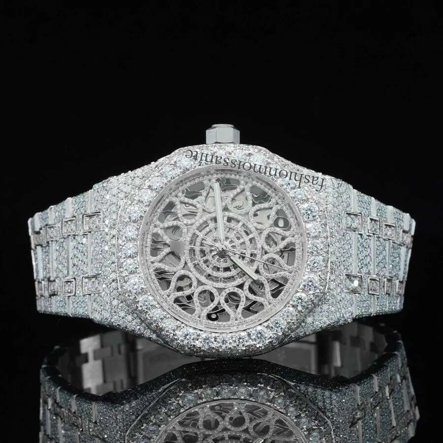 customizationVVS Top Quality Automatic Hip-hop Handmade Mechanical Stainless Steel Designer Men Moissanite Pass test Watches Iced Out Vvs Dia Watch