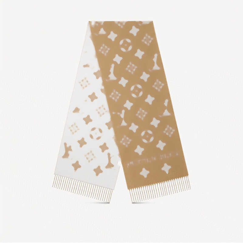 Cashmere Womens Soft Touch Warm Packaging Autumn Winter Long Shawl Brown and White Full Letter Scarf S2609174BBW
