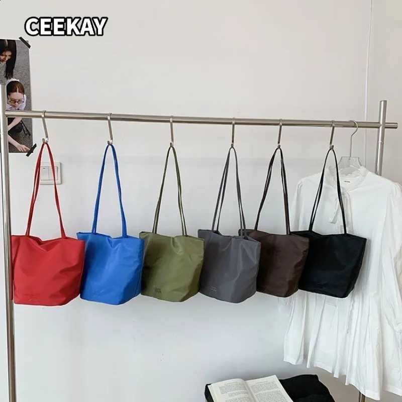CEEKAY Women's Tote Bag Red Nylon Large Capacity Shoulder Handbag Zipper Closure Daily Commute Casual Lightweight Style H260916