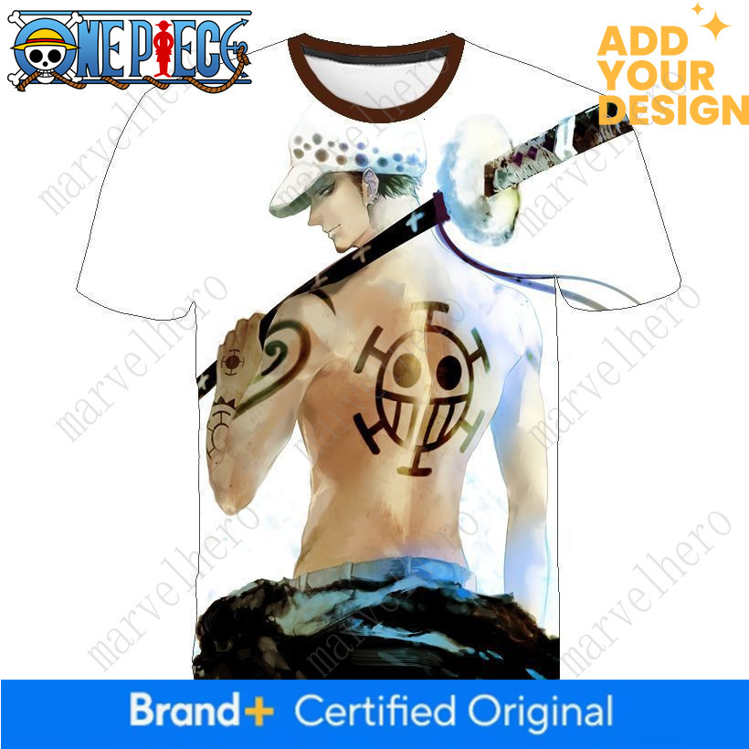 Summer thin short-sleeved One Piece Zoro anime 3D printed trendy T-shirt
