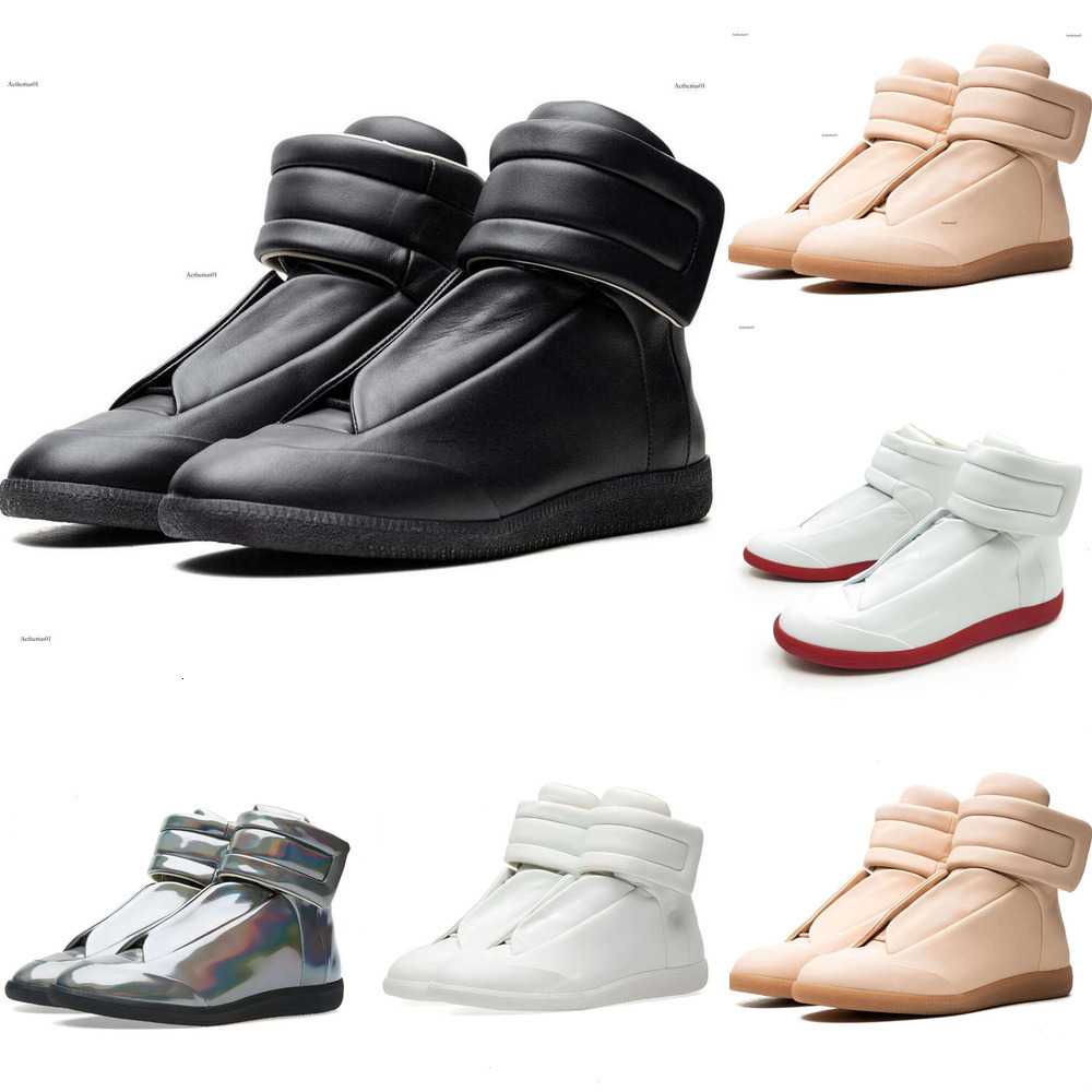 TOP Shoes Casual Off Brand Mm22 Maison Future High Top 2026 Sneakers Front Touchstrap Fastening Leather Round Toe Party Technical Walking Superior q