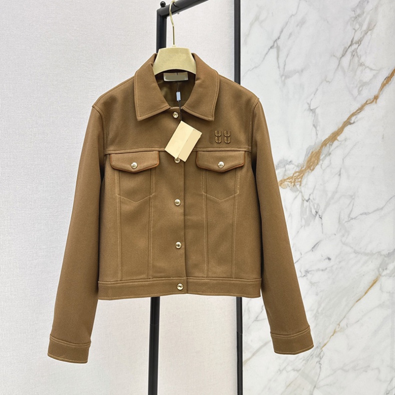 Women Cargo Loose Outerwear Designer Retro Lapel Neck Cropped Bomber Jackets Autumn Unisex Outdoor Luxury Thick Street Jackets