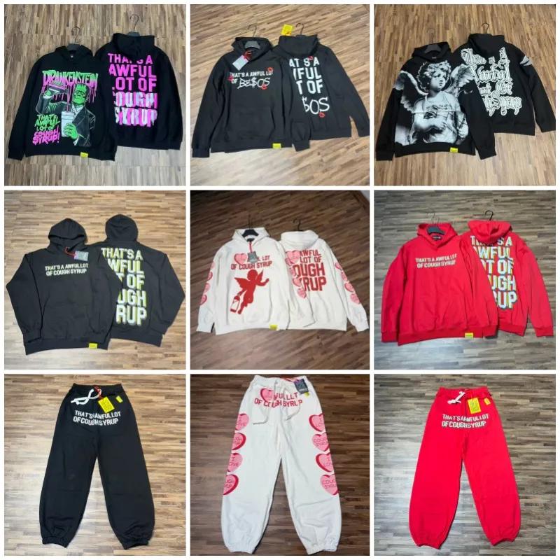 Alocs Y2k Designer Hoodies Men Graphic Hoodie Fashion Streetwear Awful Lotta Cought Sryup Sweatshirt S Xl
