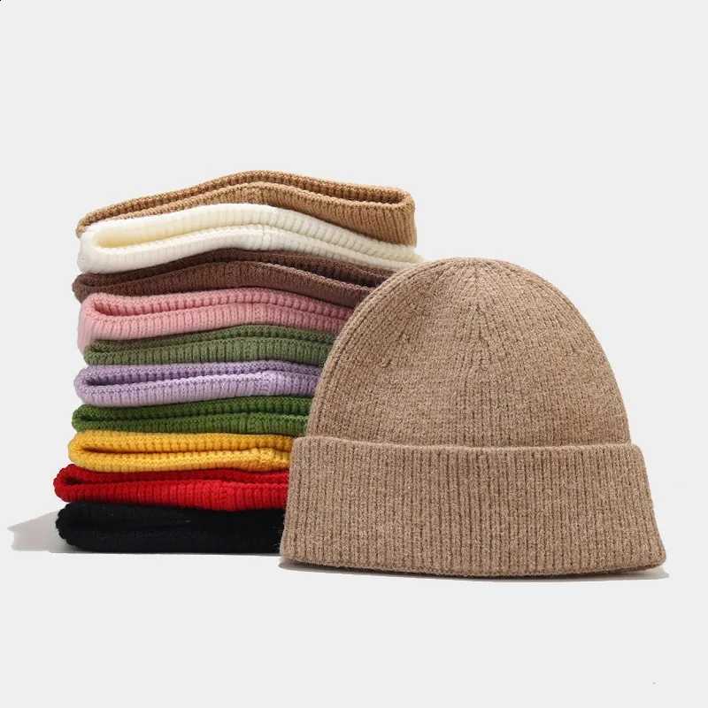 1pc Unisex Autumn Winter Warm Beanie Hats Solid Color Stretch Knitted Crochet Beanies Hat Caps Suitable for Daily Wear OutdoorT260916