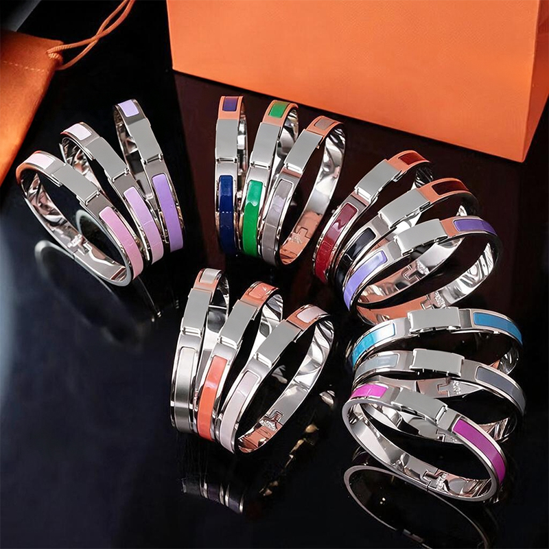 Designer's Women's H Bracelet with Multiple Styles 8mm Silver Luxury Jewelry Daily Casual Charm Bracelet