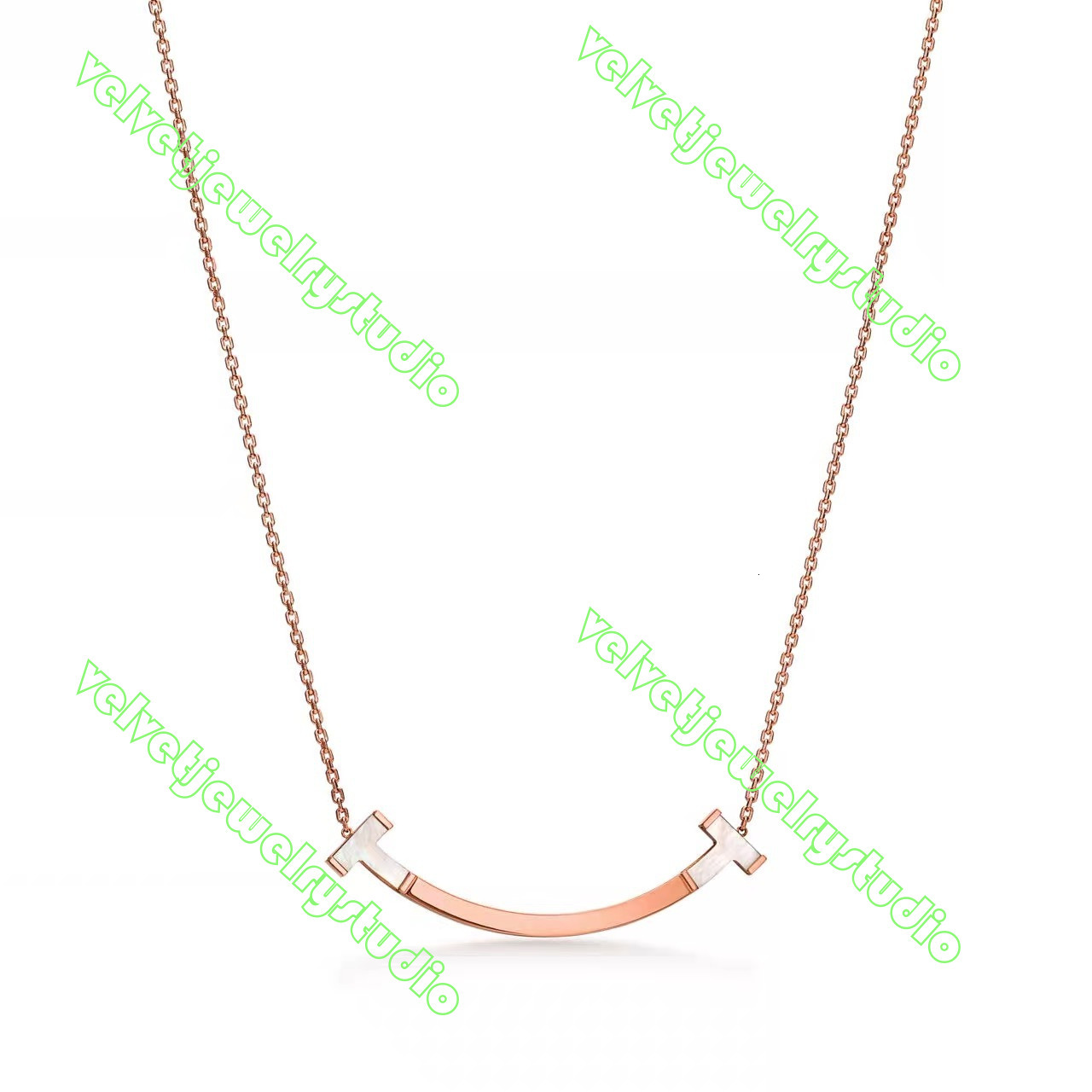 Designer Womens Mens Jewelry tiffanlys Necklace T Brand Mother-Of-Pearl Necklace 18K Rose Gold Plated Fashionable Clavicle Chain Wholesale