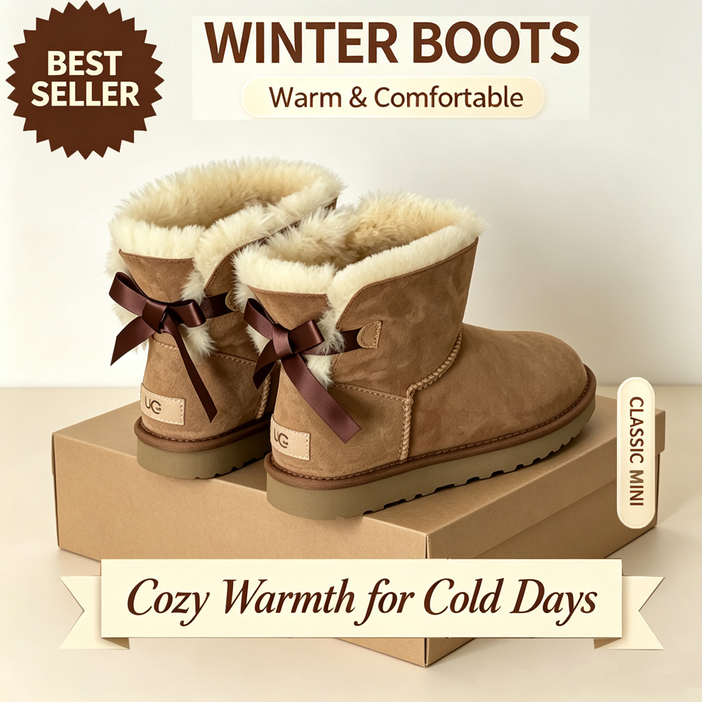 Designer Boots Ultra MiniBow Boot boots designer womens Tasman Tazz SlippersPlatform Winter High QualityWomen Sneakers Fur SlidesSuede