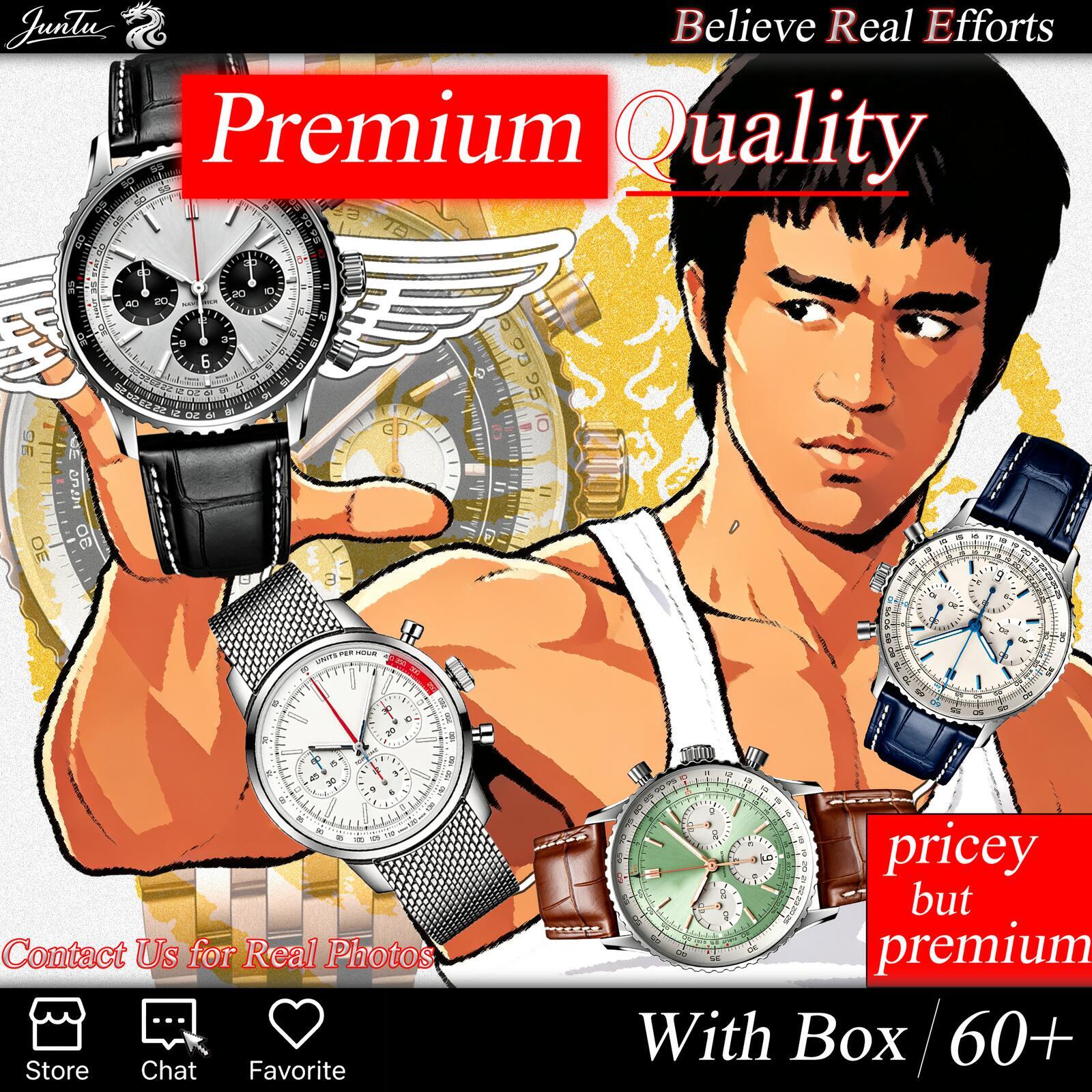 2027 New Mens Automatic/quartz Chronograph Watch Bretlingwatch Navitimerness Stainless Steel/leather/rubber Strap Free Shipping With Gift Box 88e