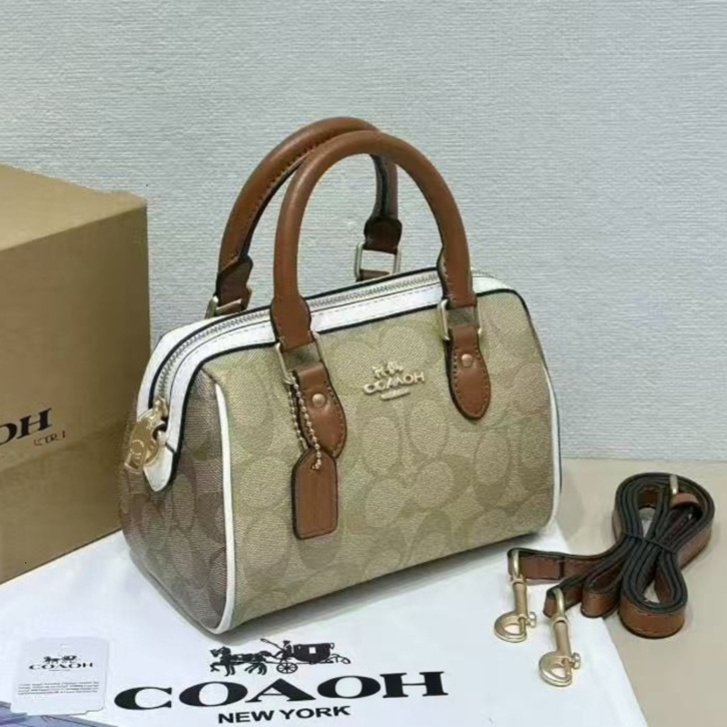 Mini Rowan Series Luxury Designer Handbag Retro Signature Color Boston Satchel Detachable Adjustable Shoulder Crossbody Colors For Daily Dating back