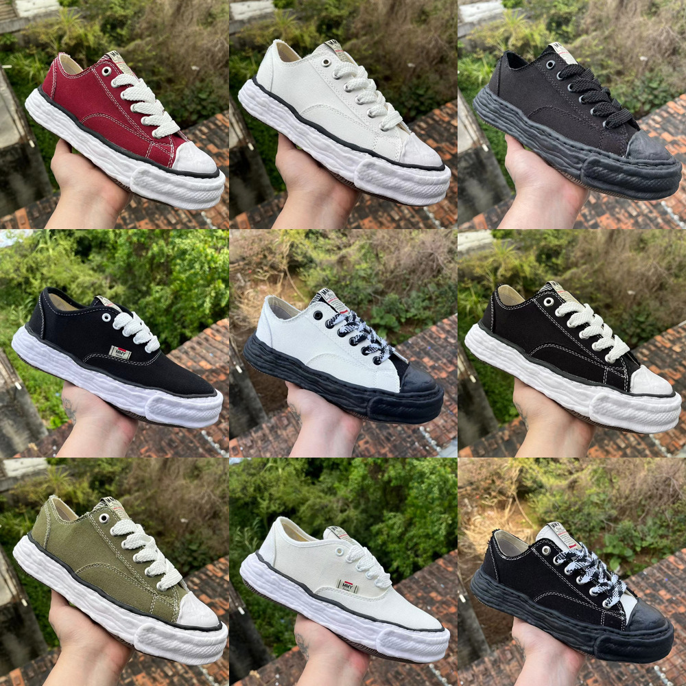 Designer Casual shoes mmyshoes maisonmiharayasuhiro Hank Mens Womens Sneakers Canvas Black White Green Red Outdoor Street Fashion Walking Trainers S