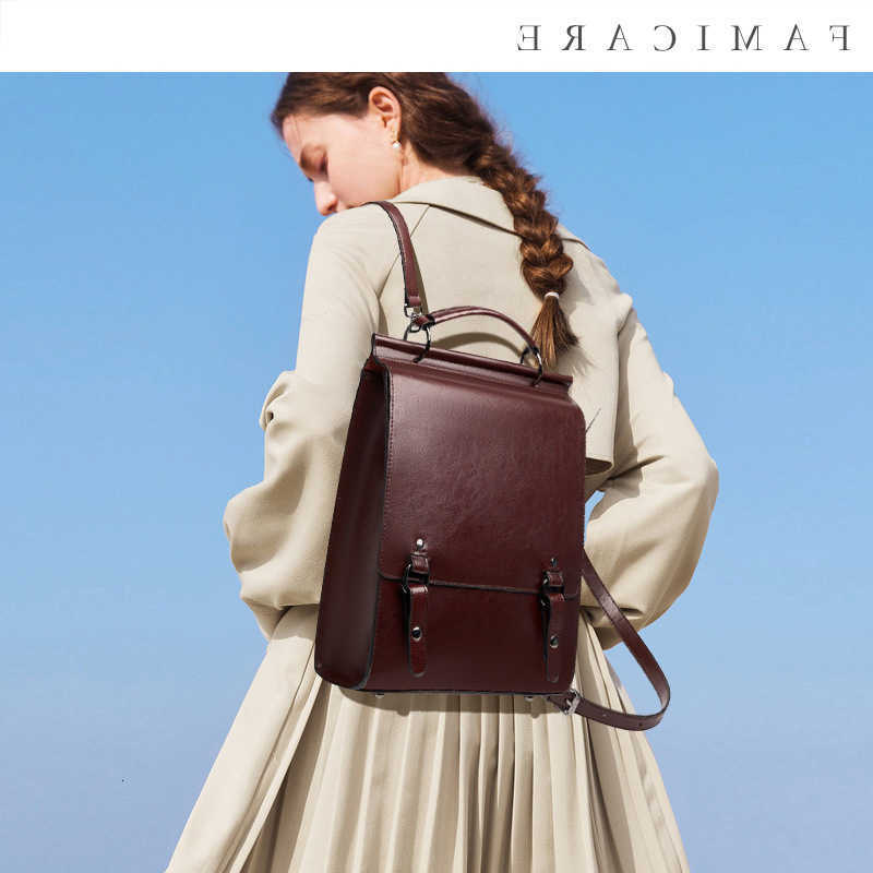Women Light Versatile Backpack Vintage Knapsack Girls Student School Bag Ladies Solid Color Travel Packsack Shoulder BagsT260917