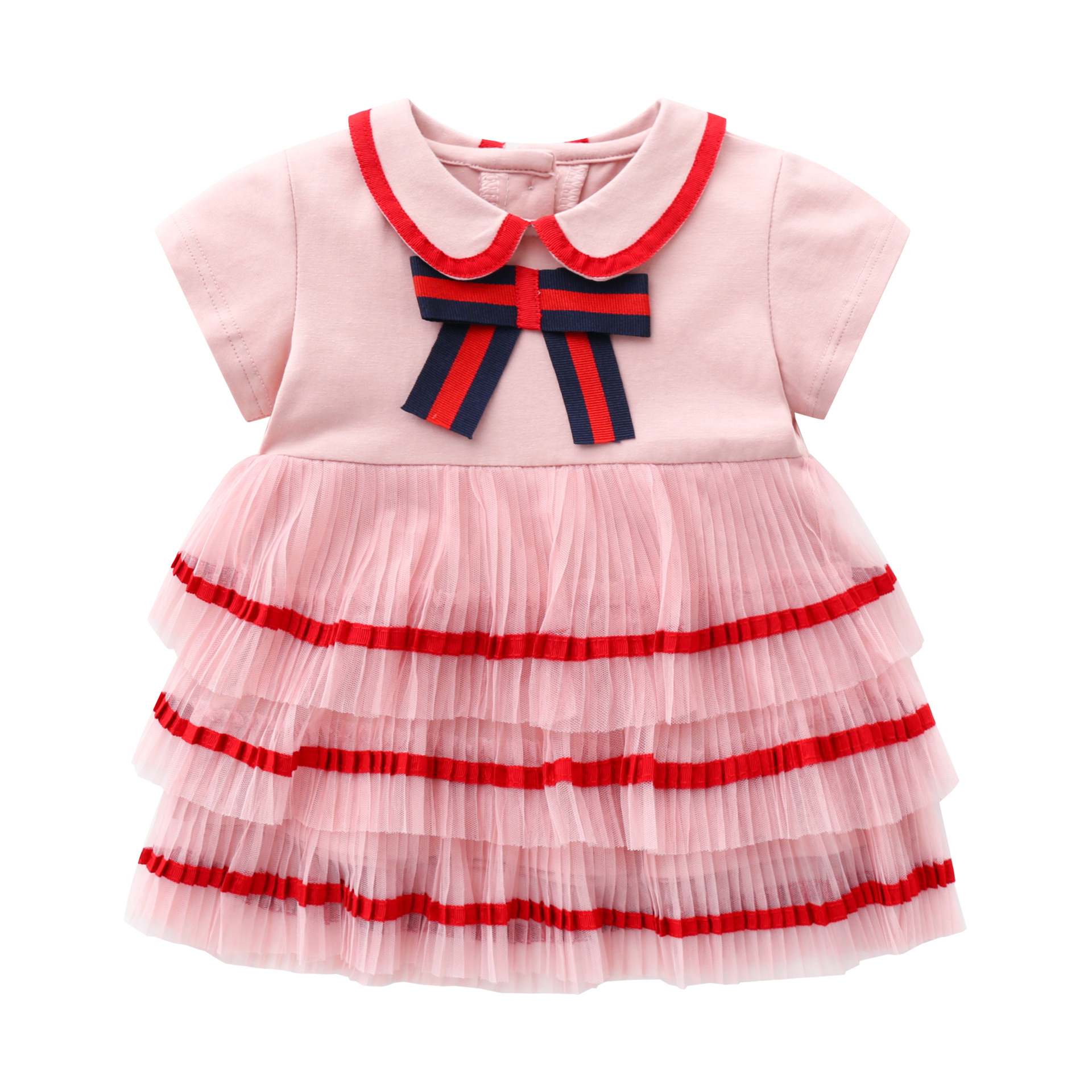 New Children's Designer Clothes Luxury Little Girl Short Sleevle Polo Dress Girls Casual Cake Dress Girls Formal Gowns Baby Kids Birthday Party