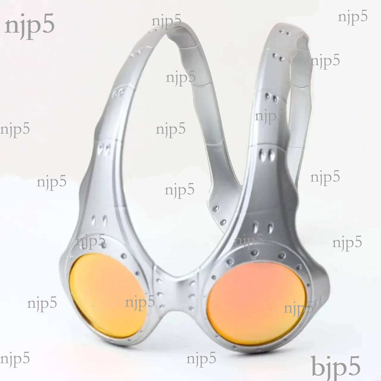 Funny Sunglasses Retro Round Headband Personalized Trend Anti Blue Light UV Protection Full Metal Frame Party Jewelry 241015