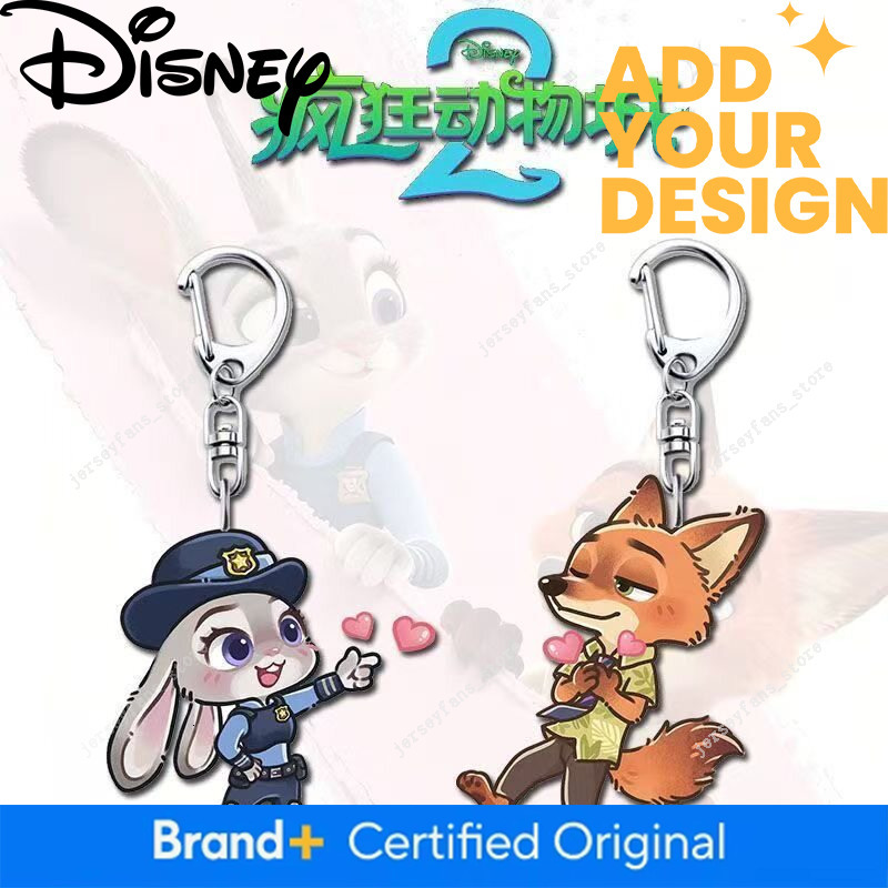 2025 New Zootopia Judy Nick Anime Peripheral Acrylic High-Quality Gift Cute Keychain 6c
