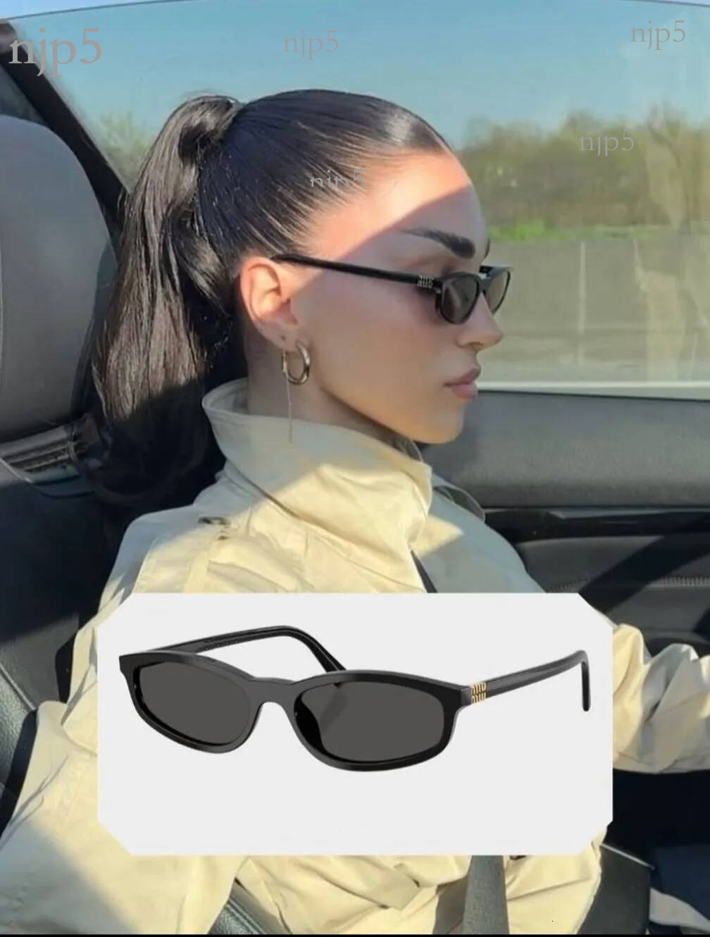 classic sunglasses for women Fashion mu mm Womens Sunglasses Style metal and Plank Frame eye glasses UV Protection