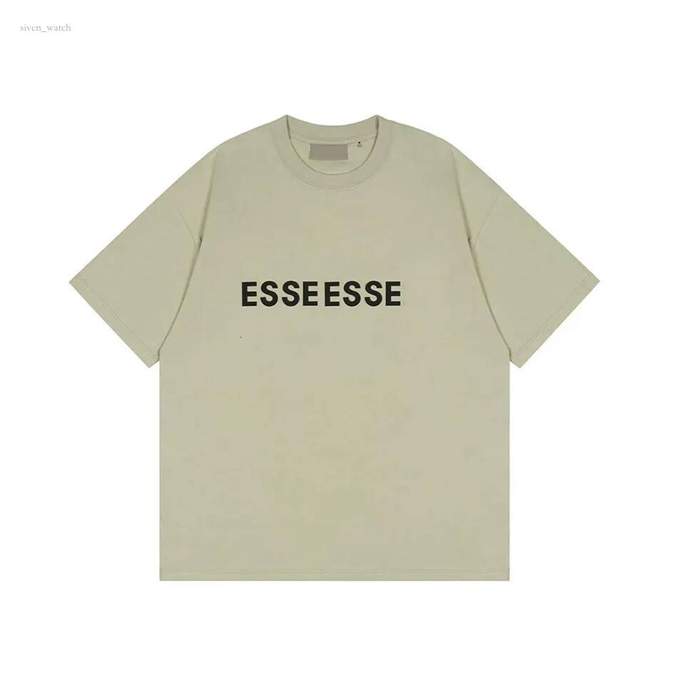 Designer essentailsshorts t shirt man essentalls Tshirt Tops t Shirts Chest Letter Laminated Print Short Sleeve High Street Loose Breathable Casual