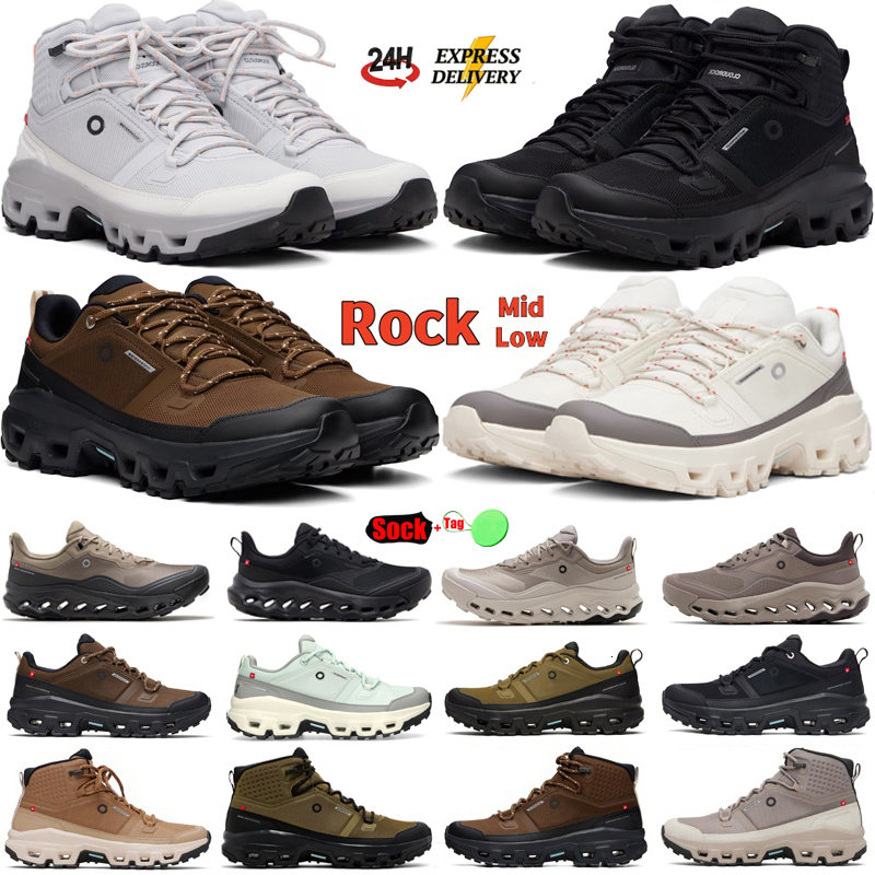 Designer Trail Running Shoes OC Cloudrock WP Low Mid Cloudhorizon 2 Mens Womens Hiking Sneakers Outdoor Triple Black Eclipse Cinder Olive Grey Platf