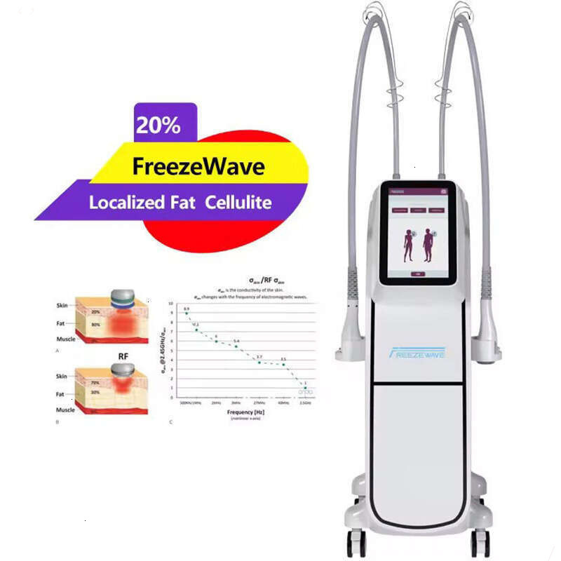 Vertical 2450Mhz Freezewave Cold Hammer Slimming Machine Fast Painless Weight Loss Skin Tightening Double Chin Removal Abdomen Firming