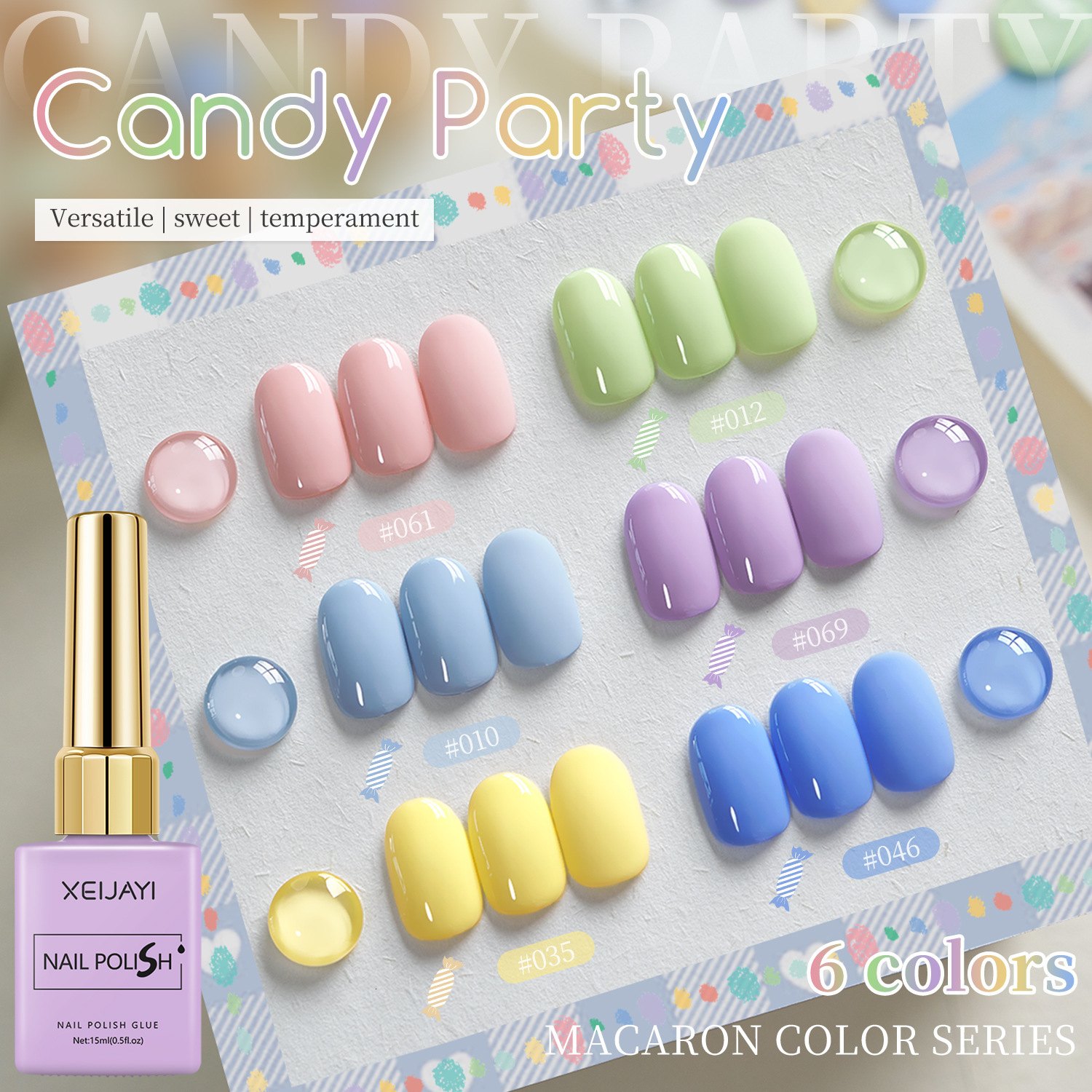 Candy Party Series Gel Polish 2026 New Collection: Elegant and Versatile Peach Pink, Specifically for Nail Salons