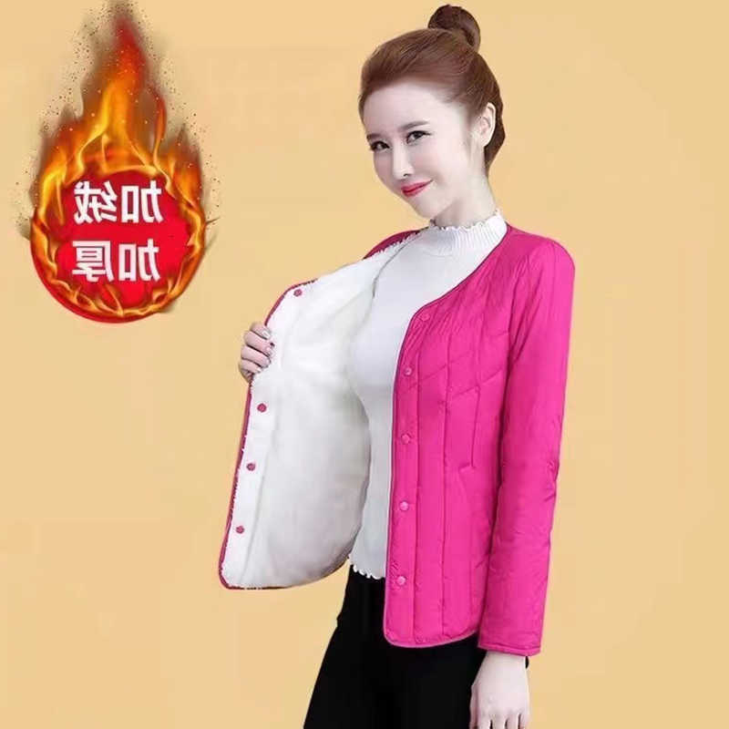 Cotton Velvet 5XL Coat Add Women Lightweight Down Cotton Jacket 2024 Autumn And Winter Parkas Female Short Jackets Looes Coats H260917