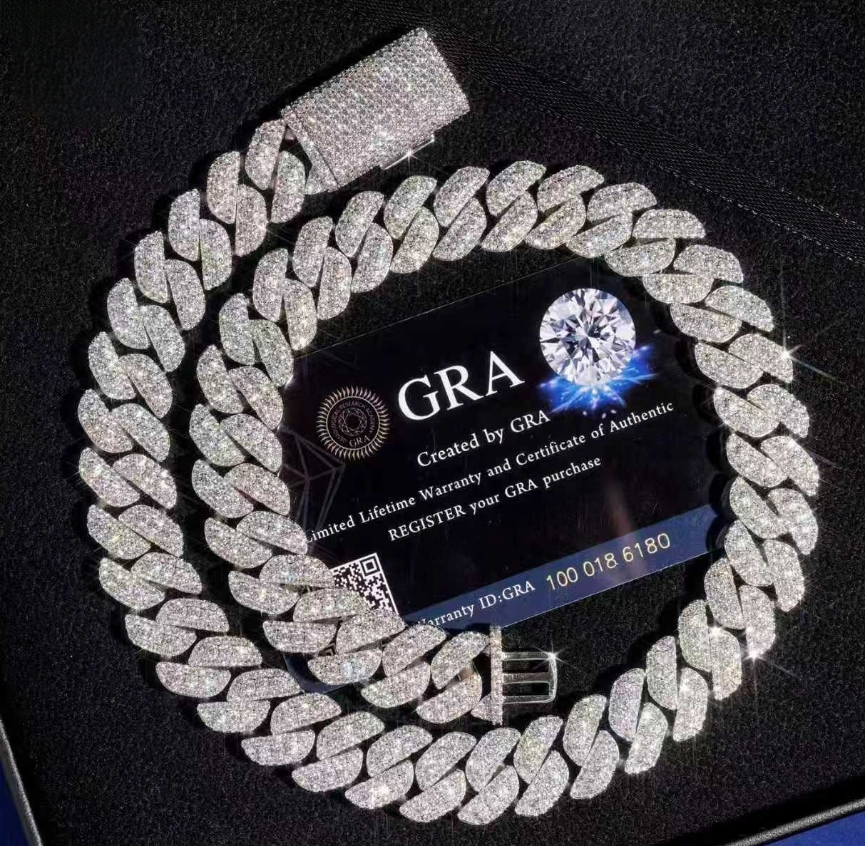 Heavy 15mm Moissanite Cuban Link Chain Necklace S925 Sterling Silver 18K Gold Plated Iced Hip Hop Bling Jewelry Men D Color VVS1