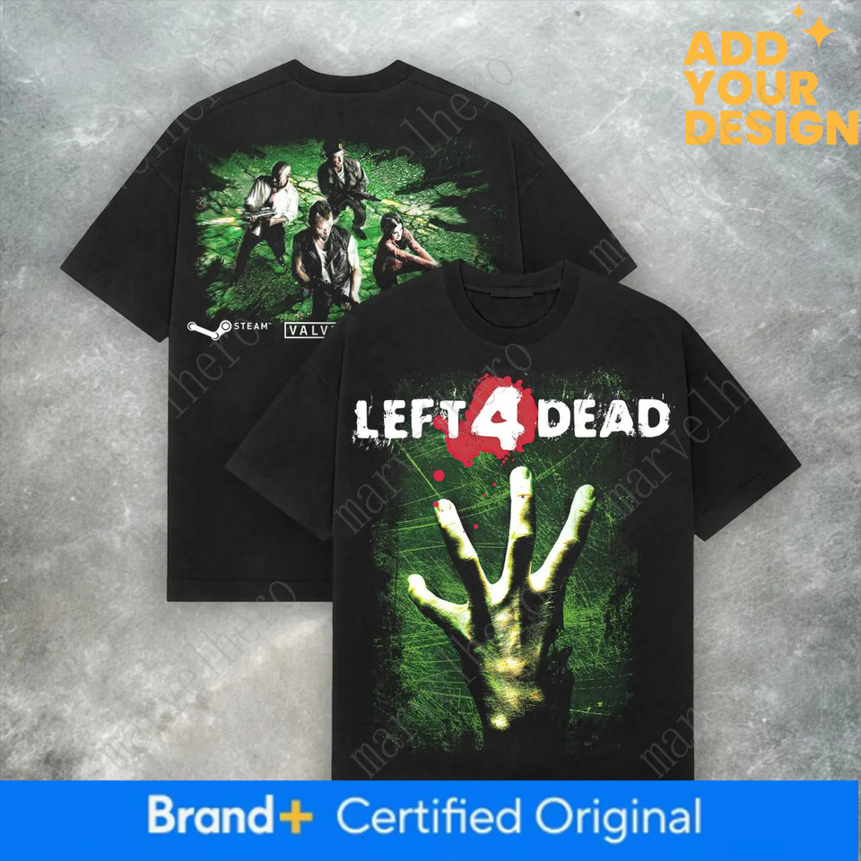 Left Dead Valve Tee Retro Y K Zombie Shooter Video Game T Shirt Summer Men S Women S Loose And Breathable T Shirt Top