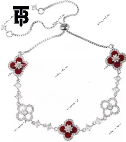 TB BHULAMTE Designer Lucky Bracelet New Luxury Women's Gold Clover Shiny Hollow Accessories Elegant Party Jewelry Fashion Festival Gift e80 d44