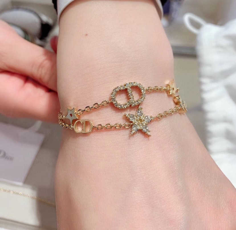 letter star full diamond two-piece Bracelet women's net red minority design hand jewelry