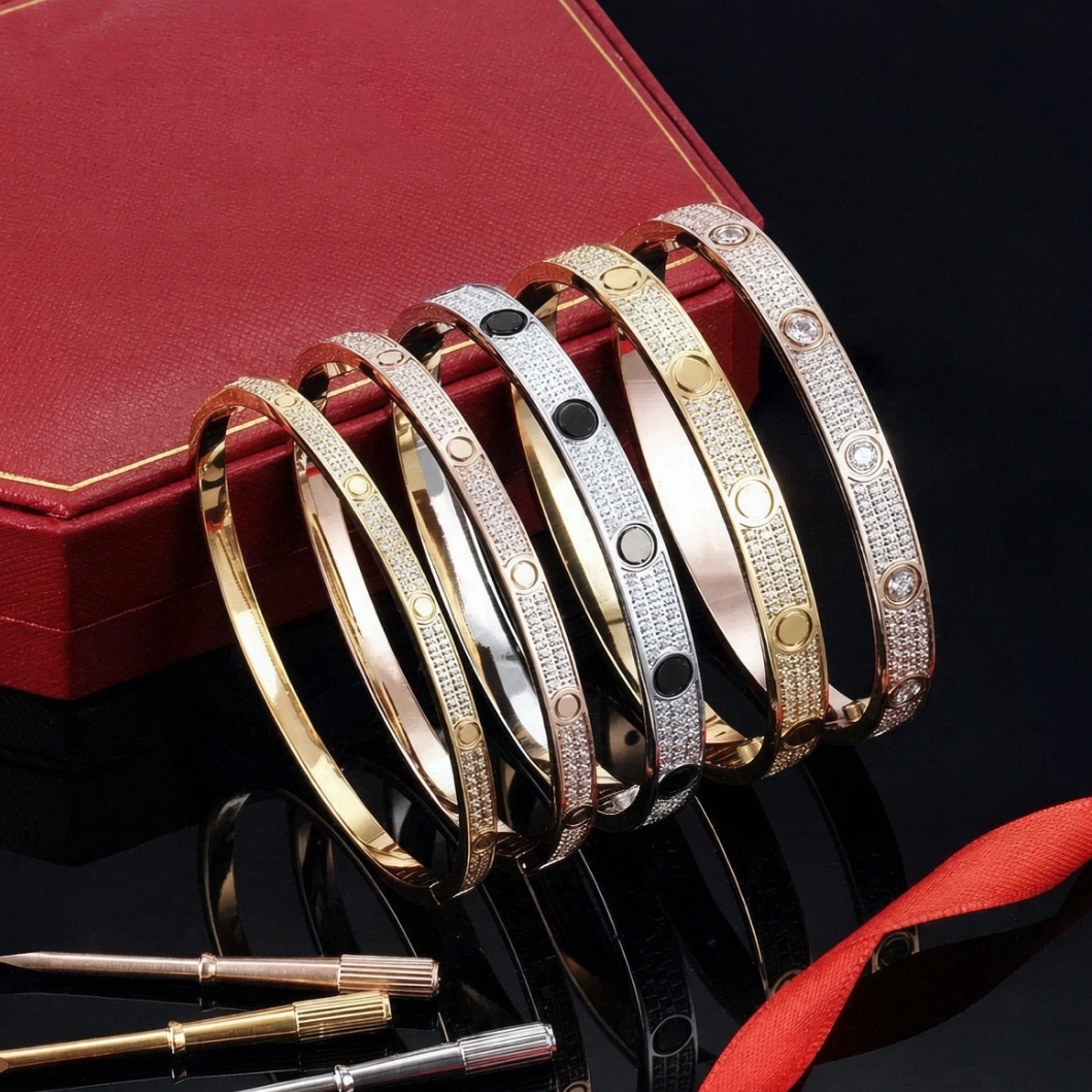 loves style bracelet screw bangle bracelet men designer jewelry women starry sky titanium steel bracelet women fashion stainless steel rose gold bra