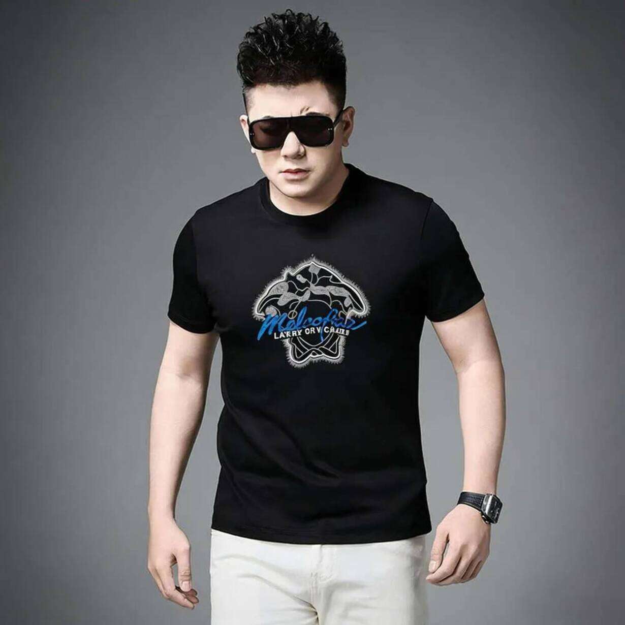 Multi-Piece * Outdoor Tee Matching Kits High End Summer UPF50+ UV shielding hiking * tops Men's Mercerized Cotton Round Neck Slim Fit T Shirt W