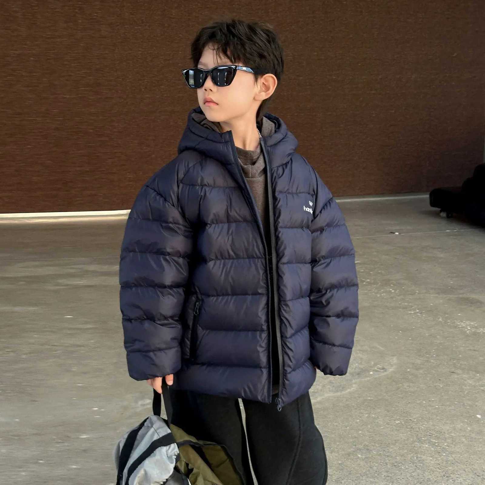 Coat Boys Children New Clothes Autumn and Winter 2025 Hooded Fashionable Kids Korean-style Loose Casual Warm Down Jacket J260917