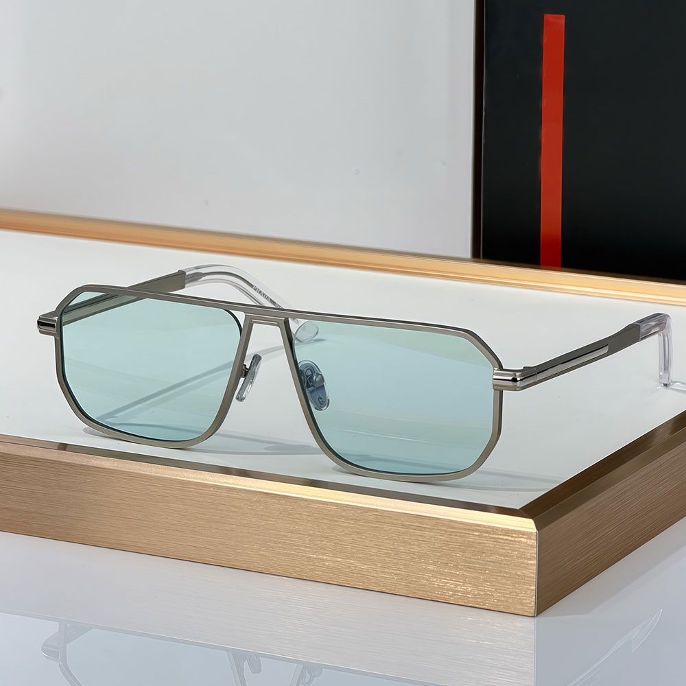 Metal Sunglasses mens luxury designer sunglasses SPRA53 classic double beam pilot geometric frame letter logo sunglasses Gradient lenses with UV400