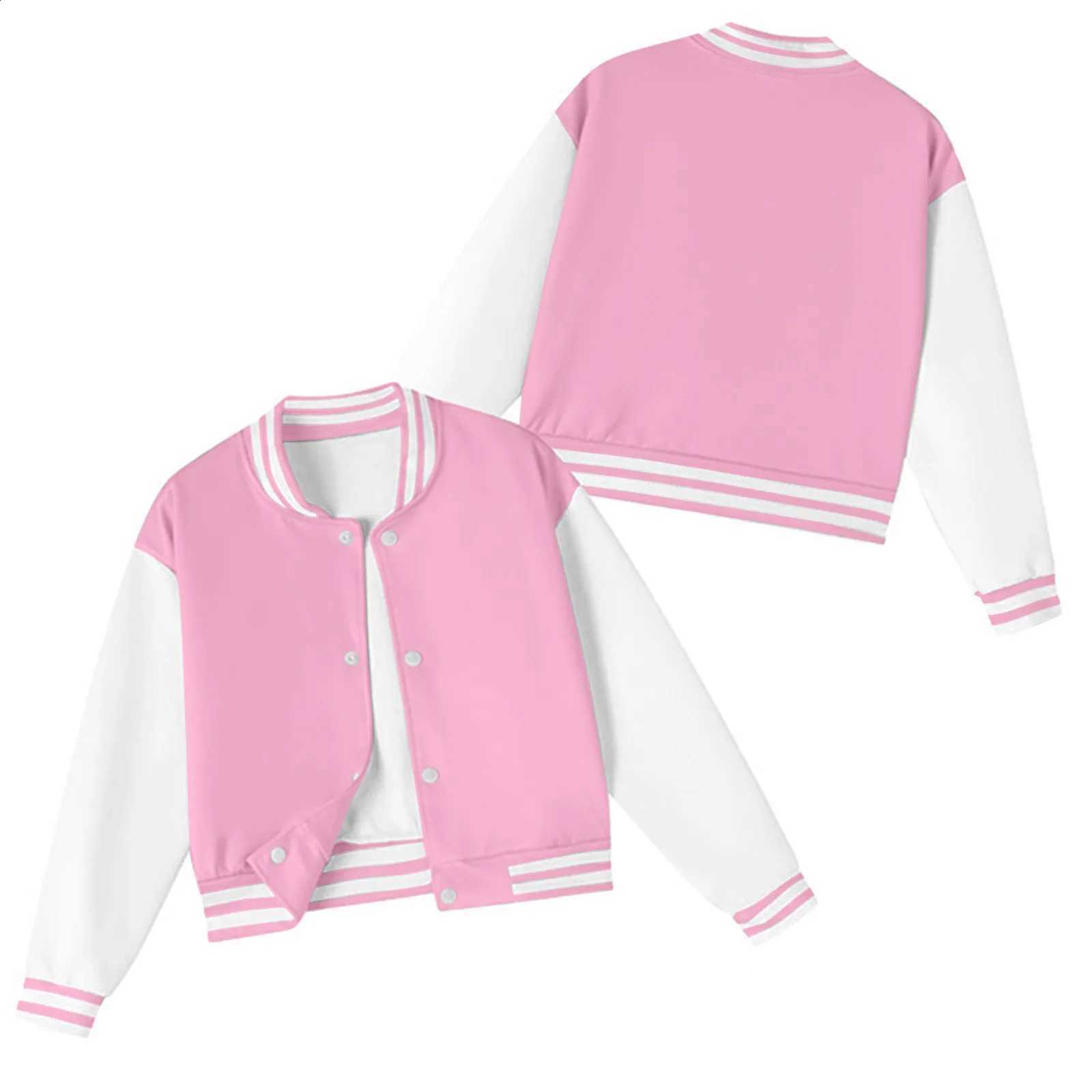 Spring New 2026 Kids Jackets Fashionable Round Neck Color Blocking Classic Baseball Uniform Daily Causal Sports All-Match CoatsT260916