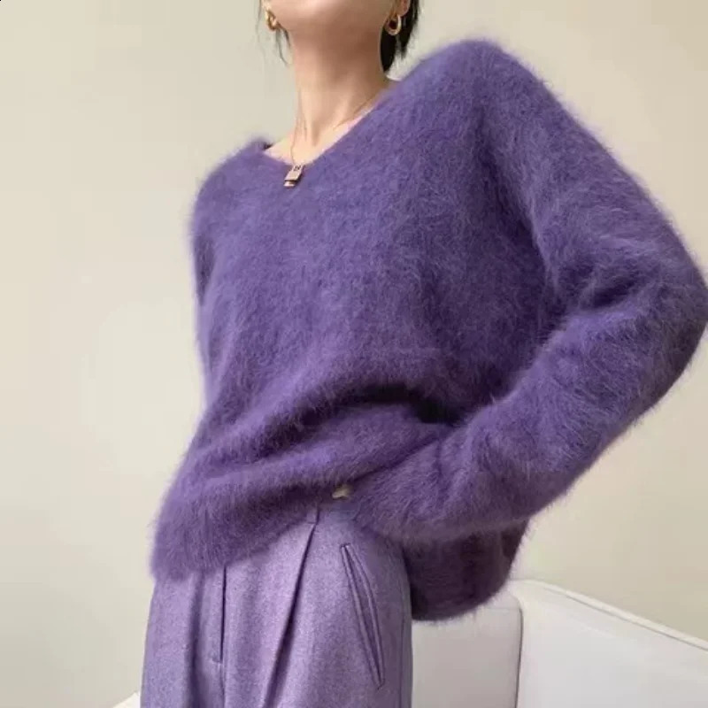Top Women's Autumn And Winter Fluffy Lazy Wind Sweater JZ139 260917