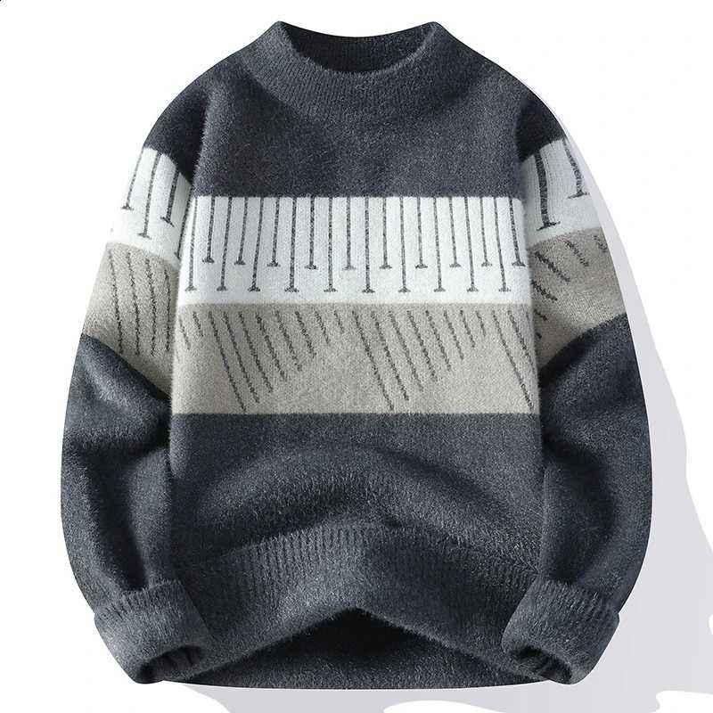 Sweaters Men's Knitted Thicken Warm 2026 Winter Sweater Men fashion Casual Knit Pullovers O-Neck Top Clothing sweaters maleW260915