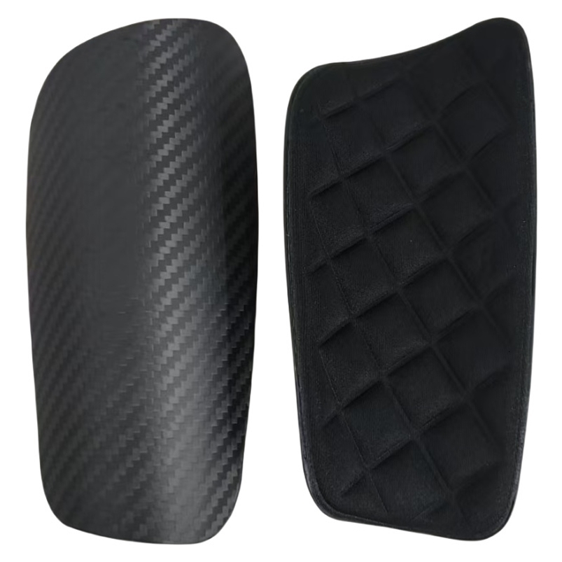 Black Matte High Quality 4K 100% Carbon Fiber Shin Guards for Football Soccer Protection 260916