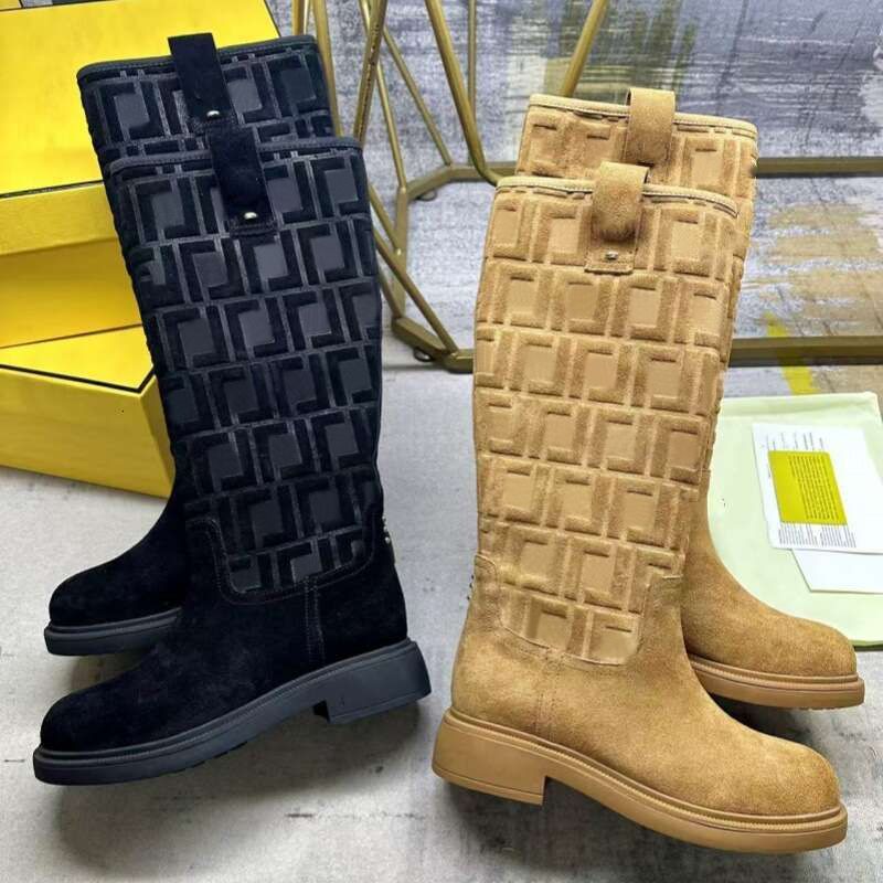 High Quality Designer Shoes For Autumn And Winter Simple And Fashionable Versatile Thick Soled Leather Knight Boots Size35-42