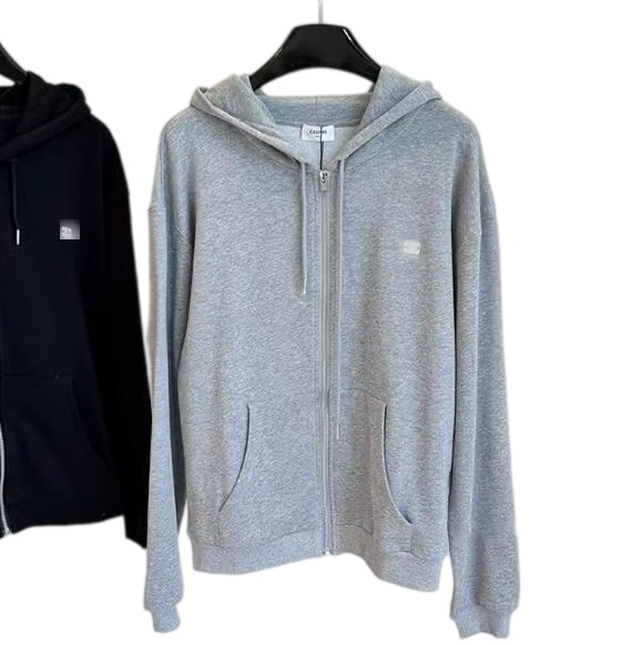 FR Ce Logo Embroidery Plus Size Women Lady Daily Loose Casual 4XL 5XL Zip Up Hoodie Zipper Hooded Sweatshirt Long Sleeve Youth Girls Juniors Sports