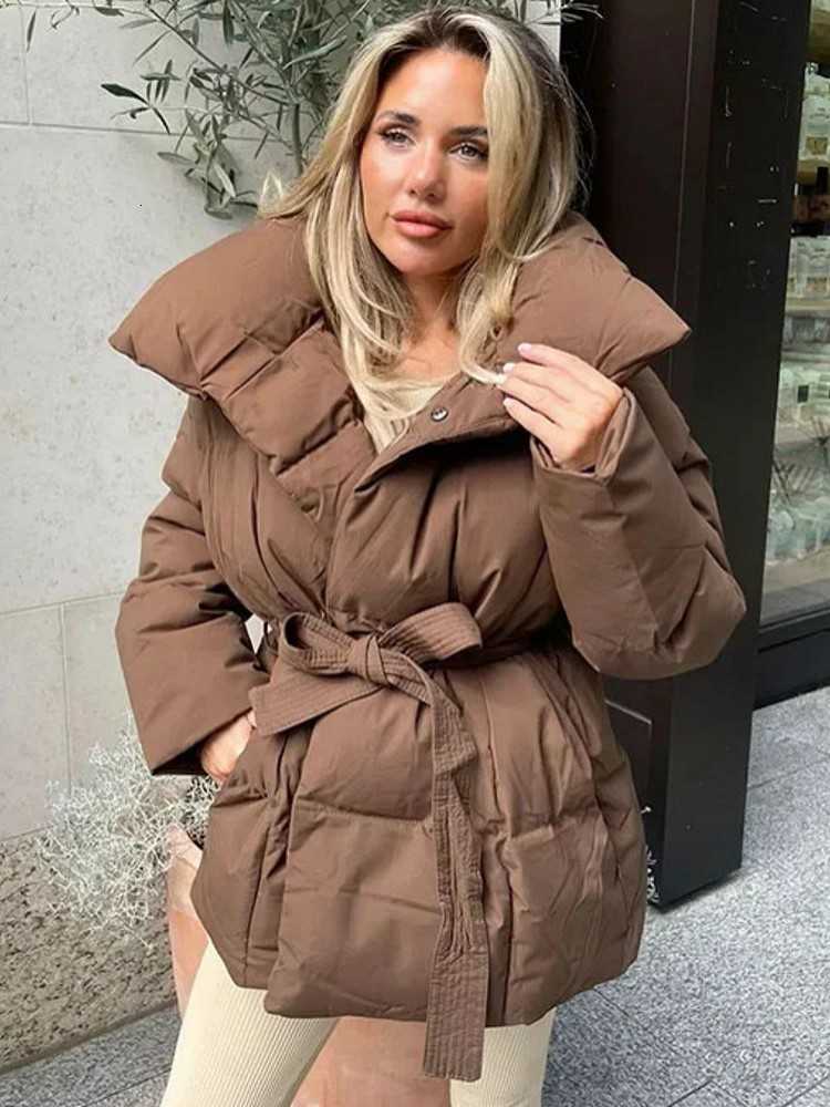 Coats Warm Parkas Women Long 2025 Autumn Winter Khaki Black Long Sleeve Coat Khaki High Waist Casual Elegant Y2k Jackets Thick H260917