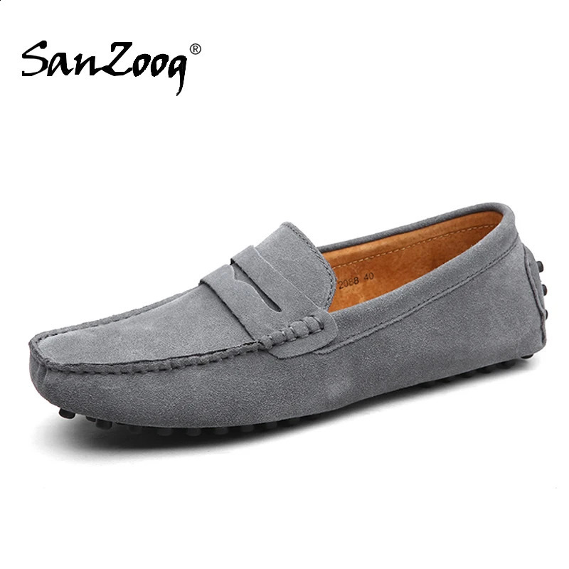Plus Big Size 50 51 52 53 Summer Men Suede Loafers Leather Casual Slip On Shoes Mocasines Hombre Lofer Man Loafer 260917