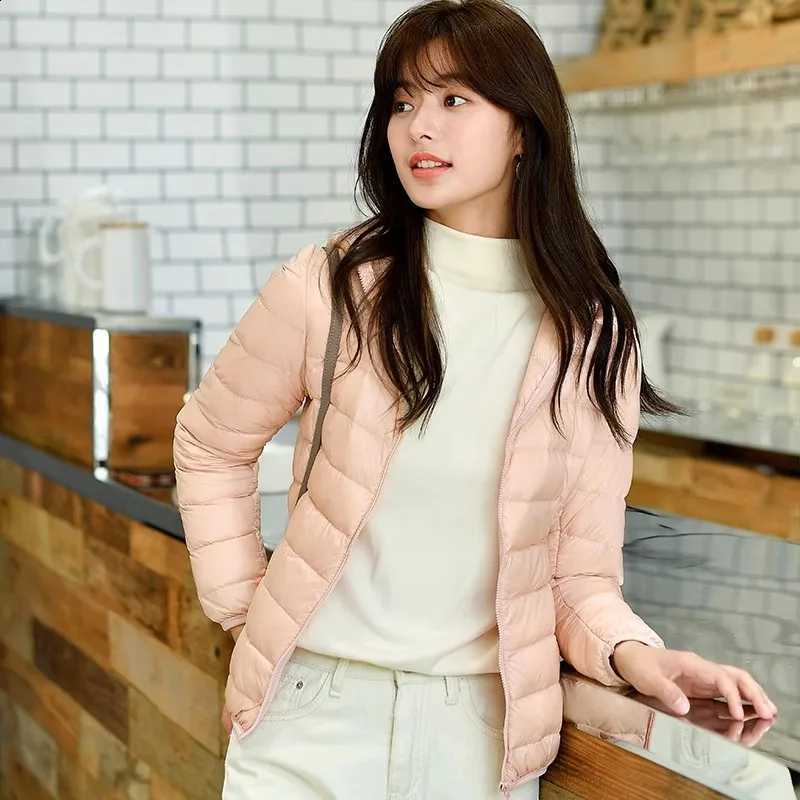 Ultra Light Thin White Duck down Jacket New Autumn Winter Women Warm Hooded down Coat Parkas Female Slim Bigsize Puffer Outwears H260917