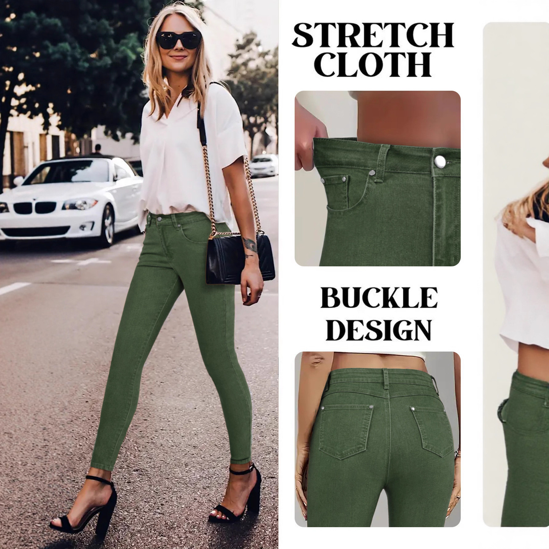 Womejeans women's jeans 2026 spring new style washed slim fit skinny high-waisted ankle-length pants 47