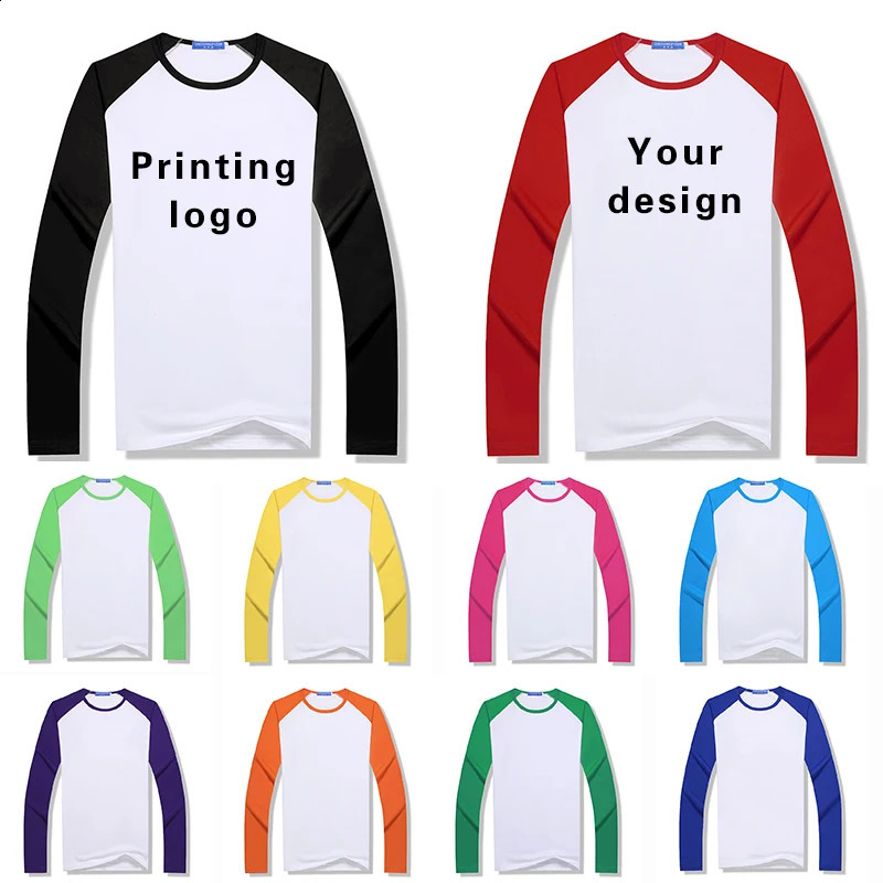 Long Sleeved Elastic T Shirt Printed Custom n Picture Raglan Sleeves Men's Women's ren Family Gatherings Gym Top 260916