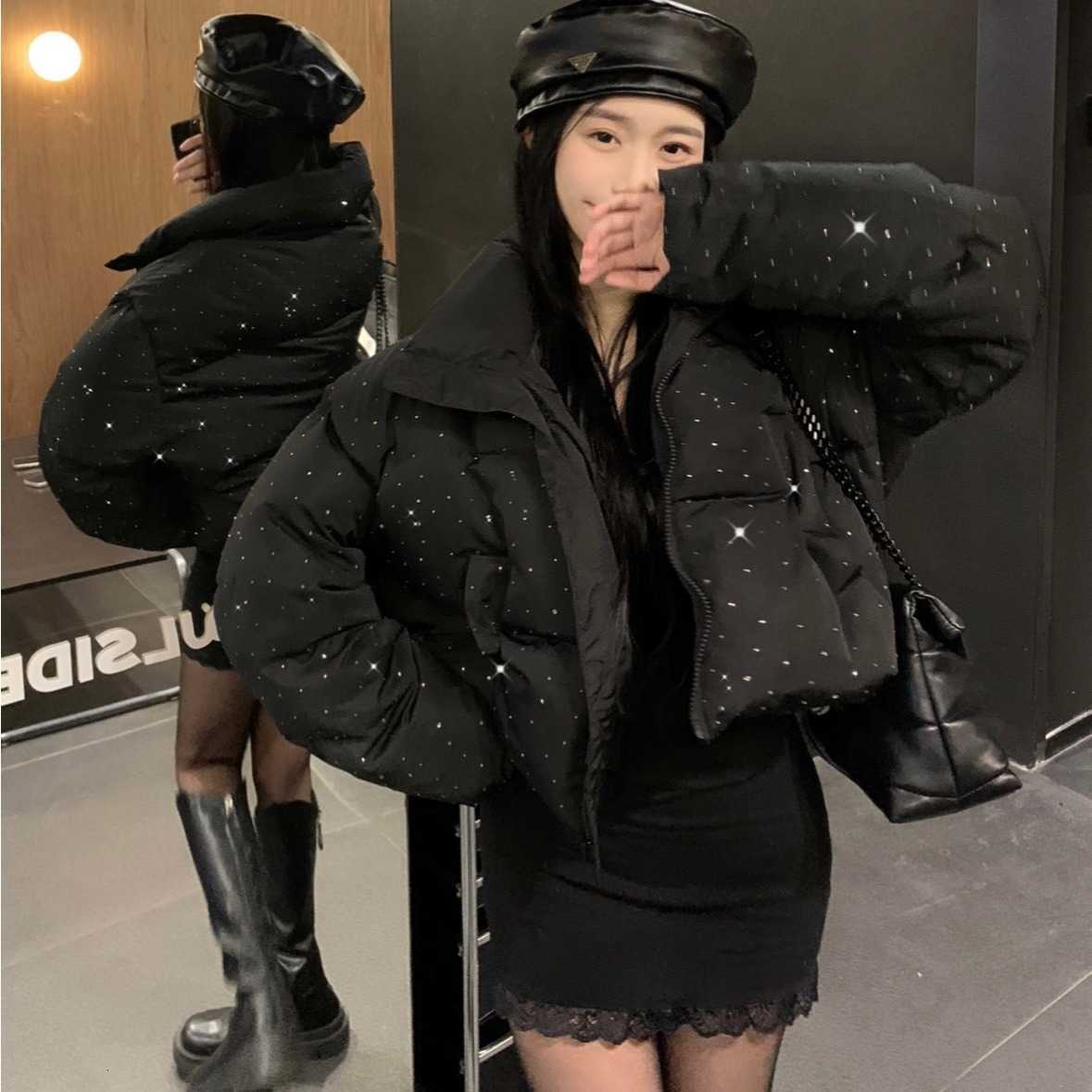 Women's Winter New plus Size Warmth Outerwear Glitter Dark Sexy Girl Coat Elegant Style Polyester Fiber Cotton Fill H260917