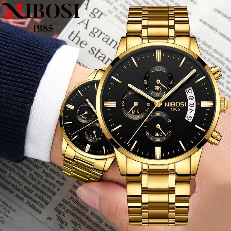 NIBOSI Mens Watches Luxury Top Brand Relogio Masculino Famous Men's Fashion Casual Dress Watch Military Quartz Wristwatches SaatT260916