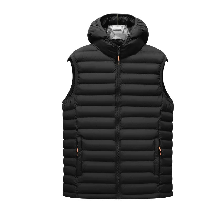 Down Cotton Casual Trend Detachable Hood with Thickened Warm Vest Mens Warm hood Collar Jacket Sleeveless Vest Men's 260916