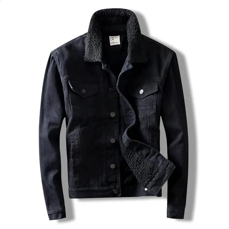 Denim Coat Men Coats Full Sleeve Turn Down Collar Jackets Single Breasted Thick Warm Vintage Y2k Streetwear Casual 2026 Spring 260916